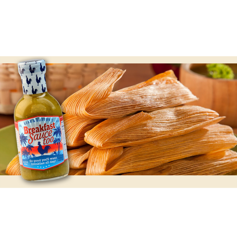 Bear & Burton's Breakfast Sauce Too Salsa Verde Tamales