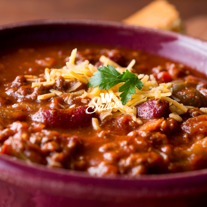 W Sauce Tailgate Chili