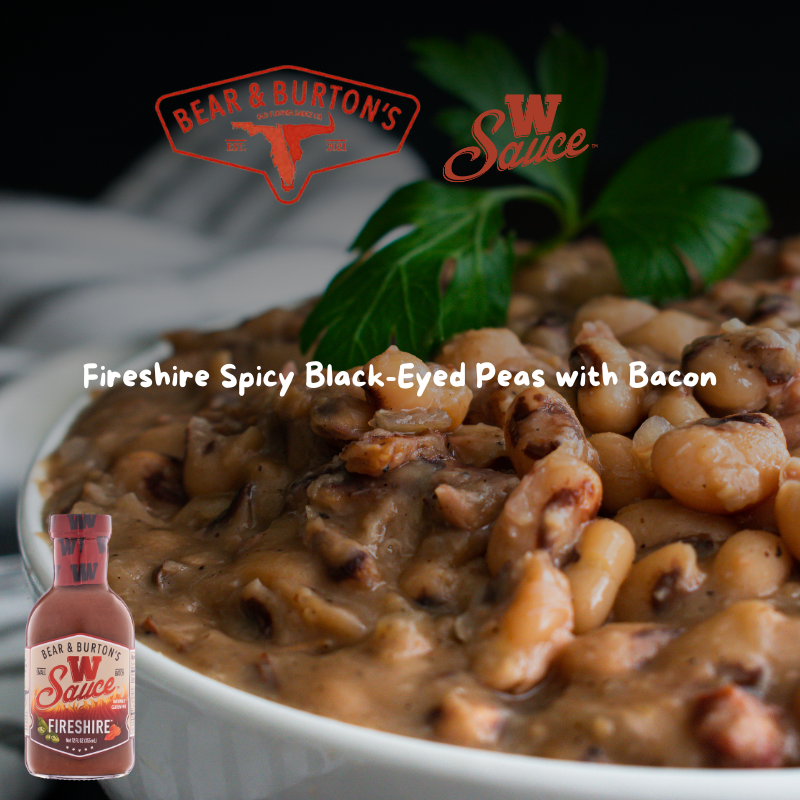 Fireshire Spicy Black-Eyed Peas with Bacon