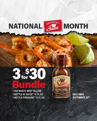 National Bear & Burton’s W Sauce Month -  3 For $30 Bundle